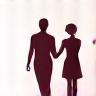 Silhouette icon representing an experienced teacher guiding a student dancer.